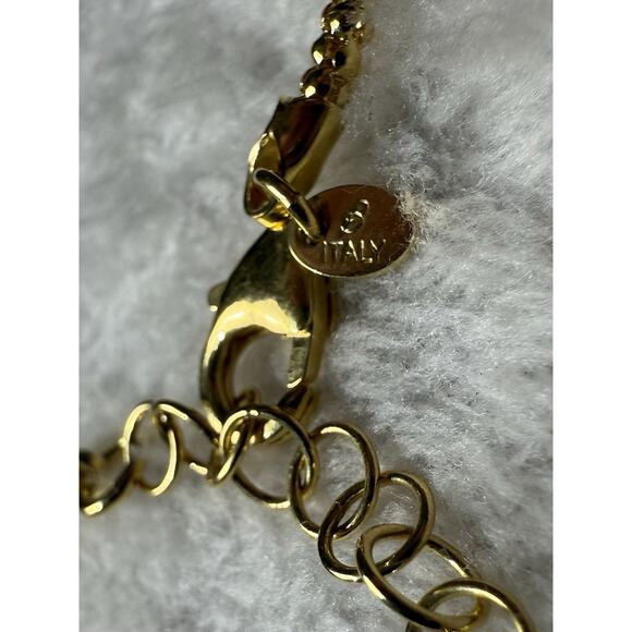 Bronzallure Gold Plated Popcorn Link Chain Signed B Italy 36” Layering Necklace - Picture 5 of 5